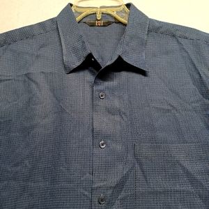 H&H long sleeve button up shirt men's Sz L